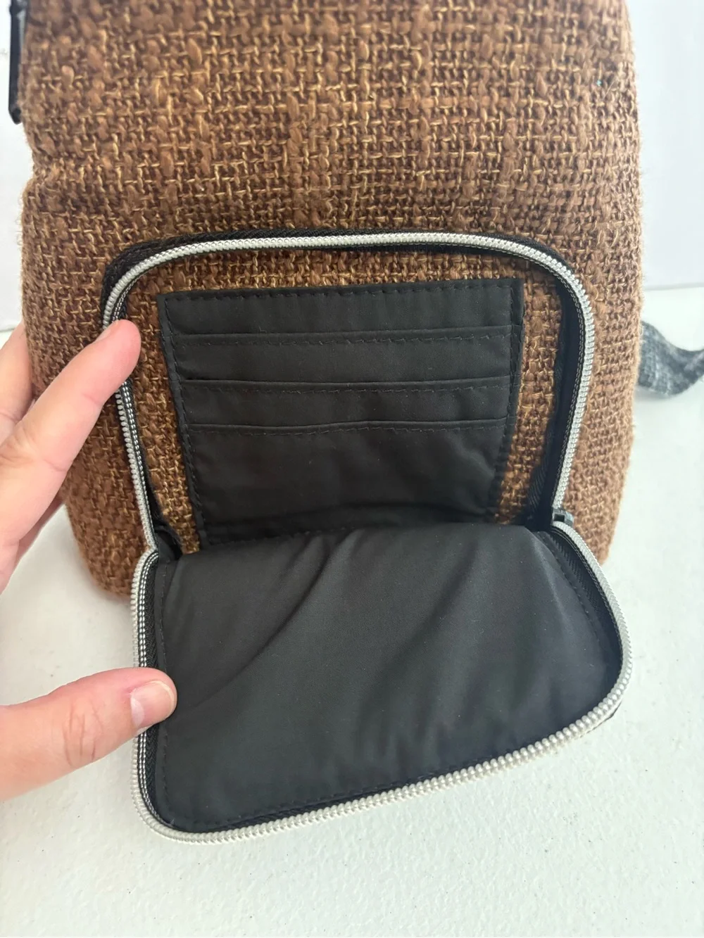 brown Dime Bags Club Kid mini backpack Earthy Canvas